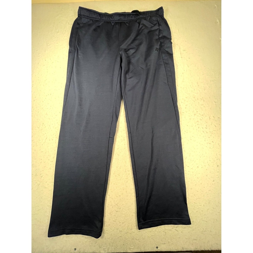 Russell Athletic Lounge Pants Men XL Navy Workout Jogger Straight Leg Drawstring